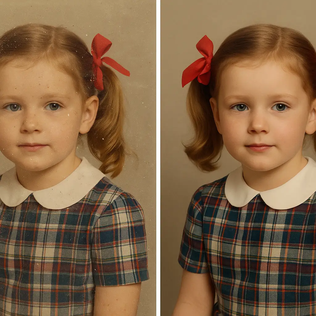 Before and after restoration example