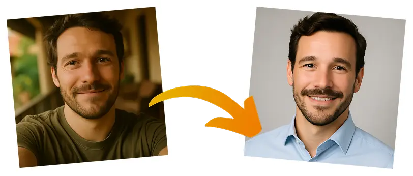 Create a professional headshot for LinkedIn